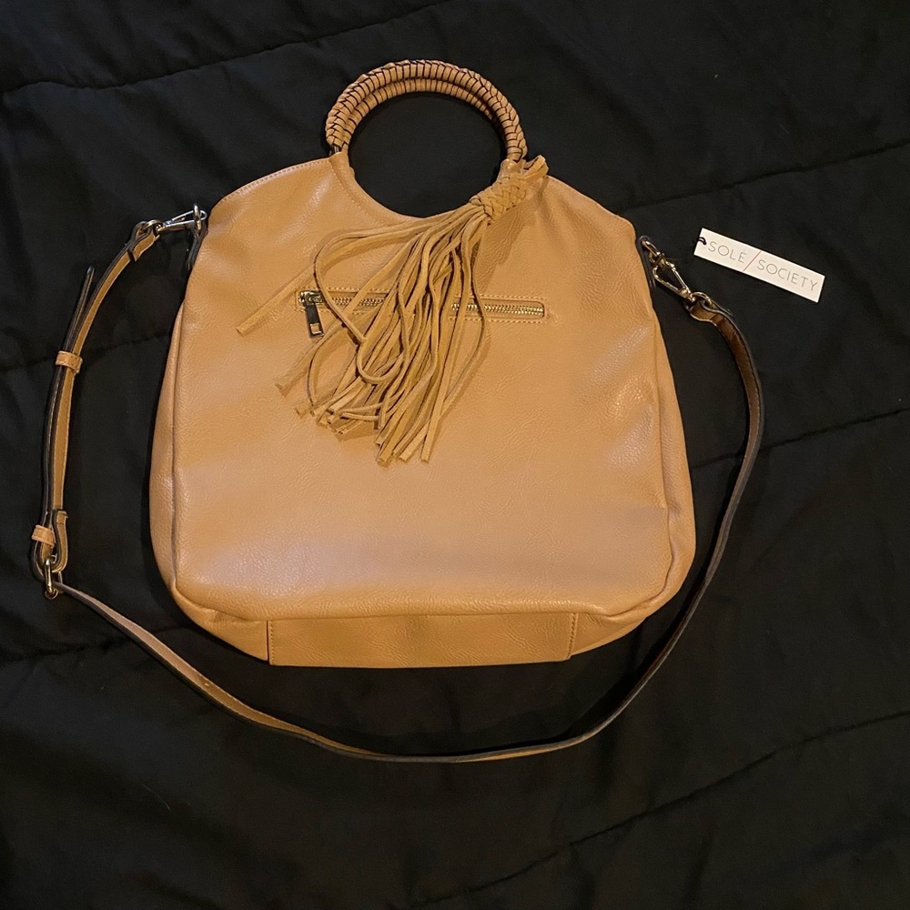 Sole Society Vegan Leather Crossbody Tassel NEW WITH TAG